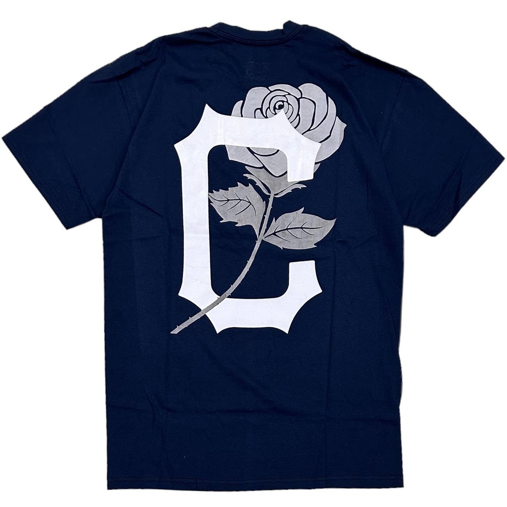 CLSC Life Streetwear Clothing Men's C Rose Logo Tee T-Shirt in Navy